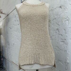 J.Crew Point Sur Cream Cable-Knit Crewneck Sweater